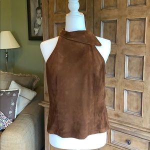 100% suede sleeveless top